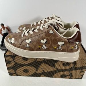 NEW Limited Coach X Peanuts men Sneaker Signature Canvas size 8D
